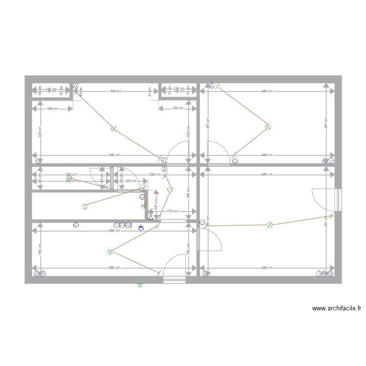 M BISSON. Plan de 9 pièces et 71 m2