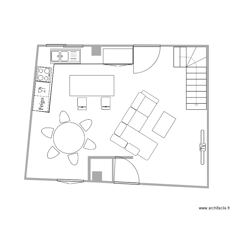 RDC MEUBLE THOMAS. Plan de 0 pièce et 0 m2