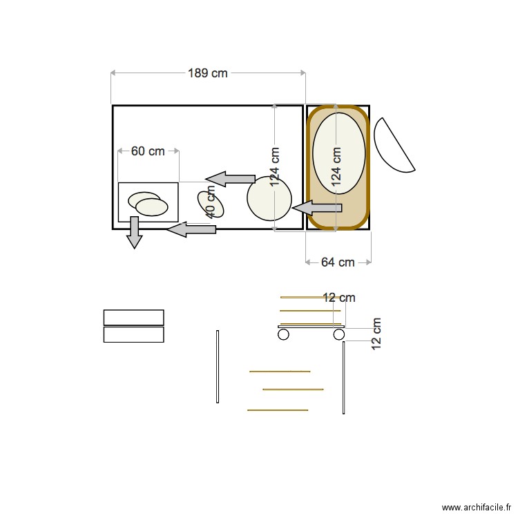 pétrin et table. Plan de 0 pièce et 0 m2