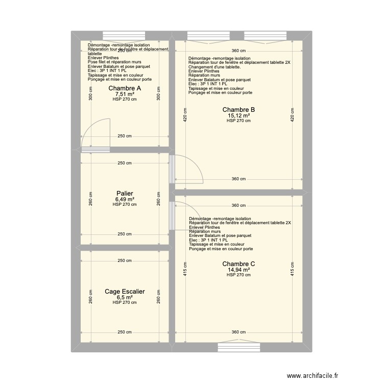 Maison Guy Lechien Etage 2 . Plan de 0 pièce et 0 m2
