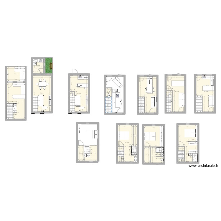 maison 38m² ernée. Plan de 0 pièce et 0 m2