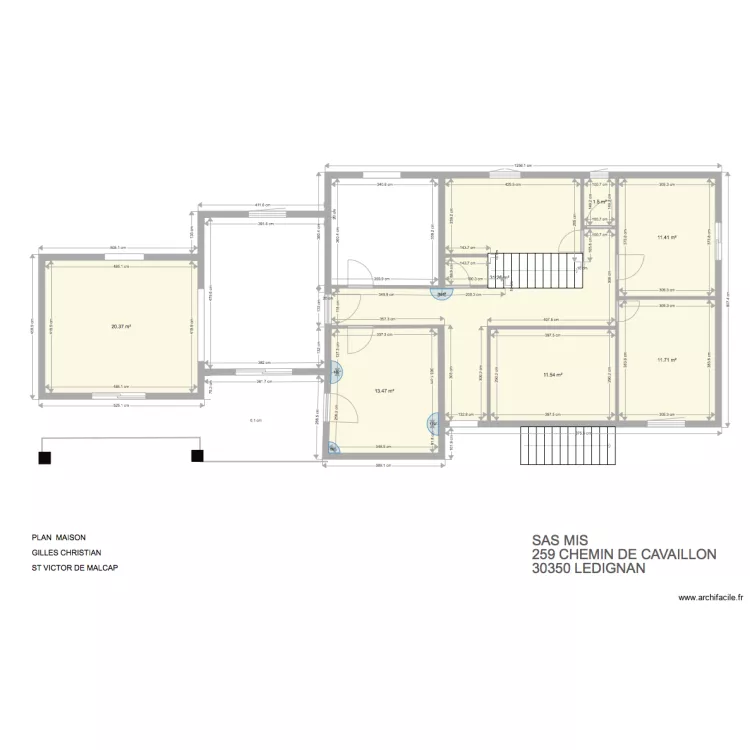 PLAN GILLES ST VICTOR DE MALCAP . Plan de 