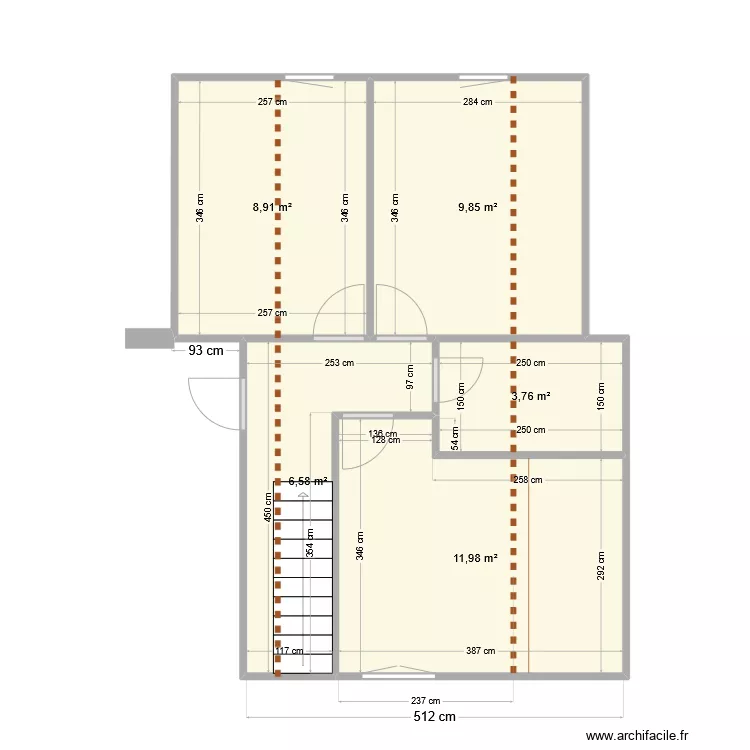 Bussi&egrave;re &eacute;tage. Plan de 
