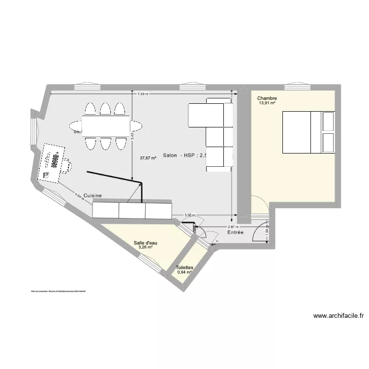 Plan appart Antoine hors airbnb. Plan de Plan appart Antoine hors airbnb. Plan de
