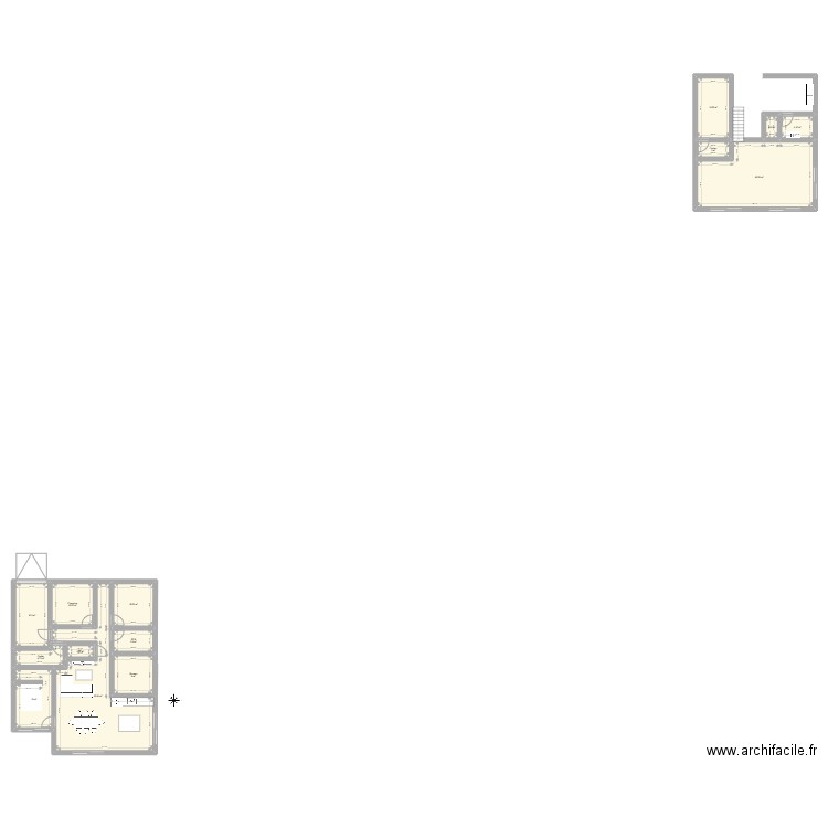 Plan Maison plein pied. Plan de 14 pièces et 176 m2
