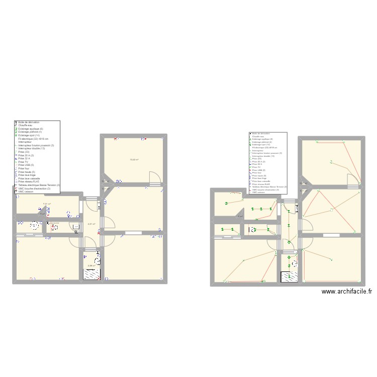 courbevoie. Plan de 24 pièces et 144 m2