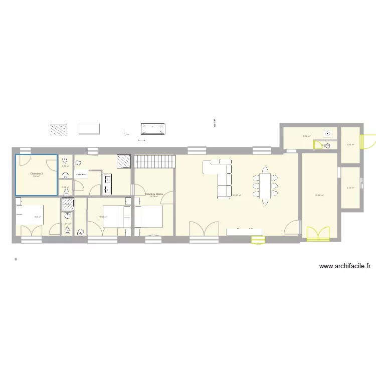 Maison Floirac 3. Plan de 