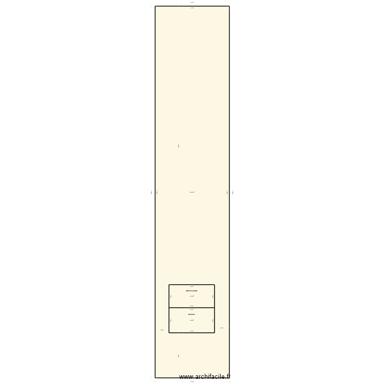 plan de masse batiment principale avec extension. Plan de 0 pièce et 0 m2