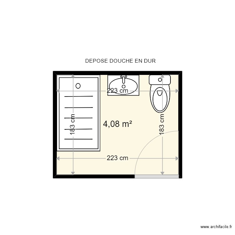 EL HACHANI CORINNE. Plan de 1 pièce et 4 m2