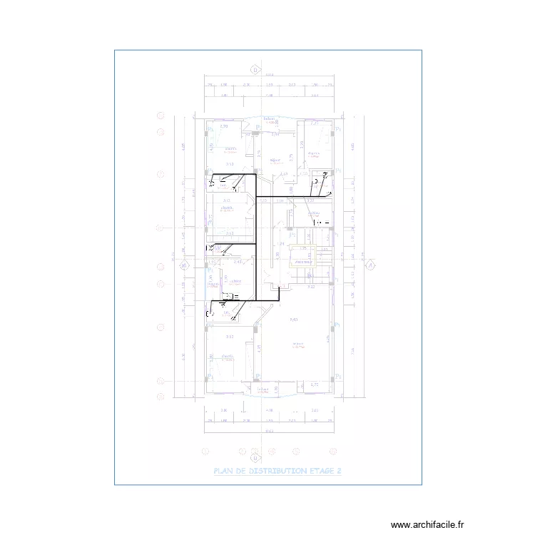 Evacuation eau vanne eau us&eacute;e Etage 2. Plan de 0 pièce et 0 m2