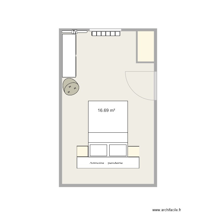 CHAMBRE 1. Plan de 0 pièce et 0 m2