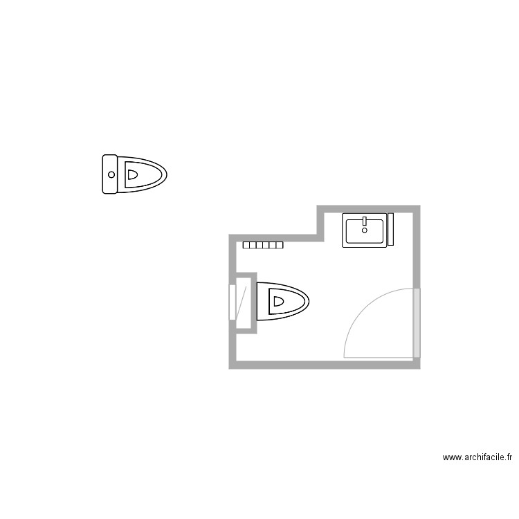 WC . Plan de 0 pièce et 0 m2