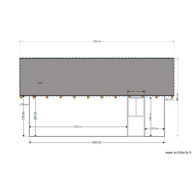 Garage Façade NORD 50. Plan de 0 pièce et 0 m2