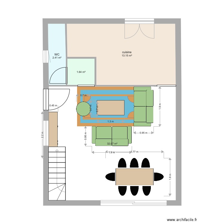 aménagement intérieur salon. Plan de 0 pièce et 0 m2