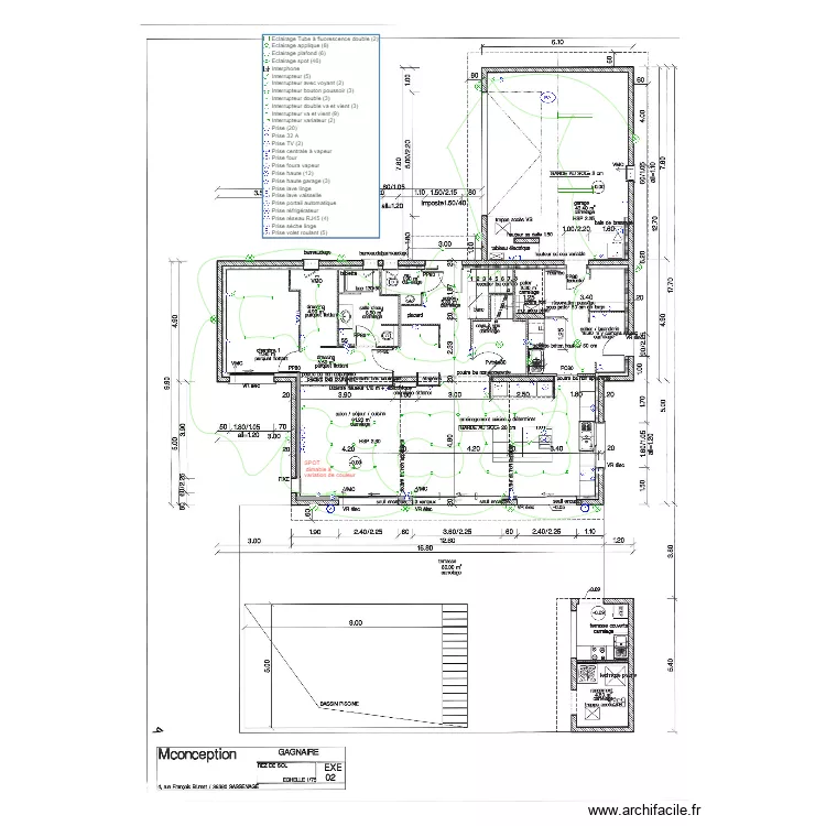 GAGNAIRE EXE 2 RDC MODIF CLIENTS. Plan de GAGNAIRE EXE 2 RDC MODIF CLIENTS. Plan de
