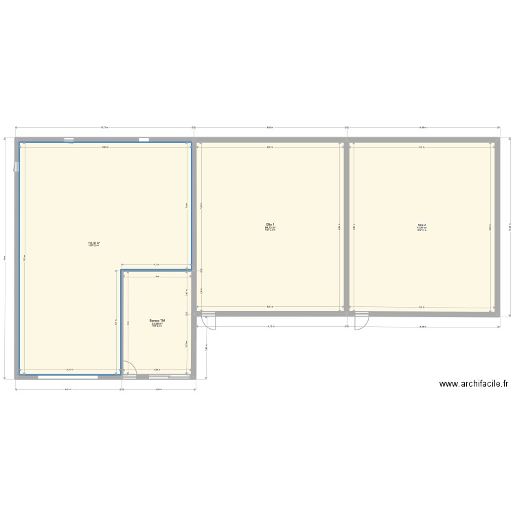 New Plan . Plan de 4 pièces et 303 m2