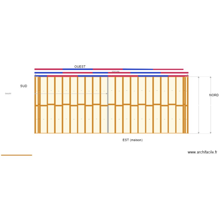 plan de l ossature Toiture. Plan de 0 pièce et 0 m2