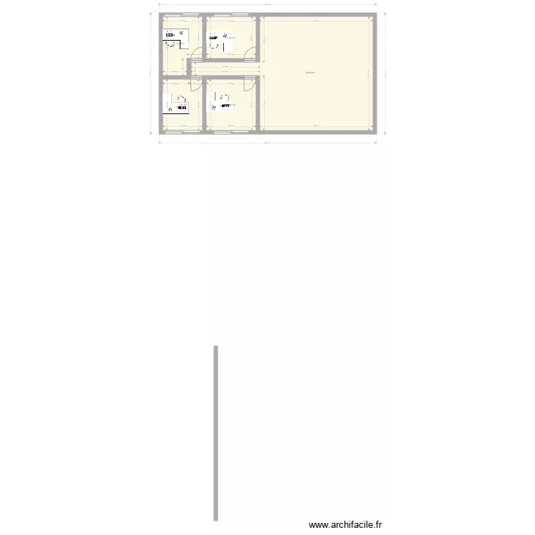 bureaux moins chers. Plan de 