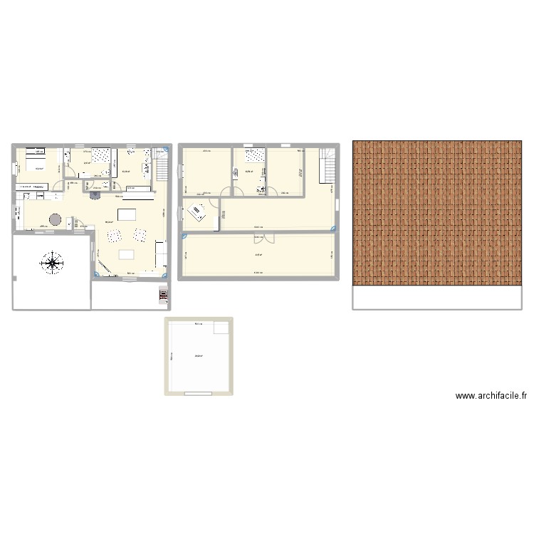 Coti. Plan de 7 pièces et 253 m2