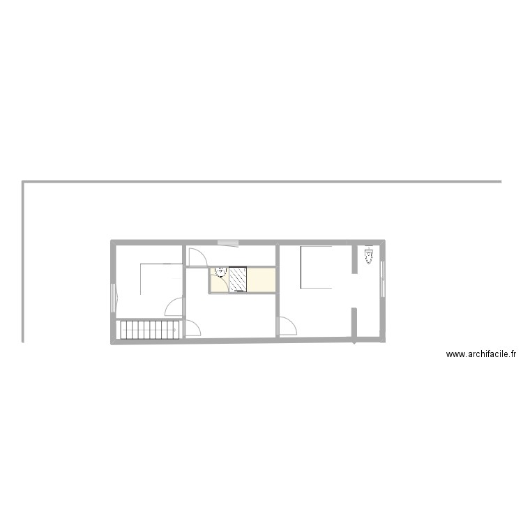 MAISON ROYAN M. Plan de 2 pièces et 46 m2