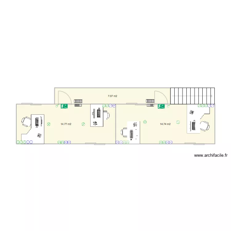 BUREAU TNN 40 HC. Plan de 
