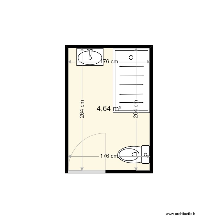 GENSE YVES . Plan de 1 pièce et 5 m2