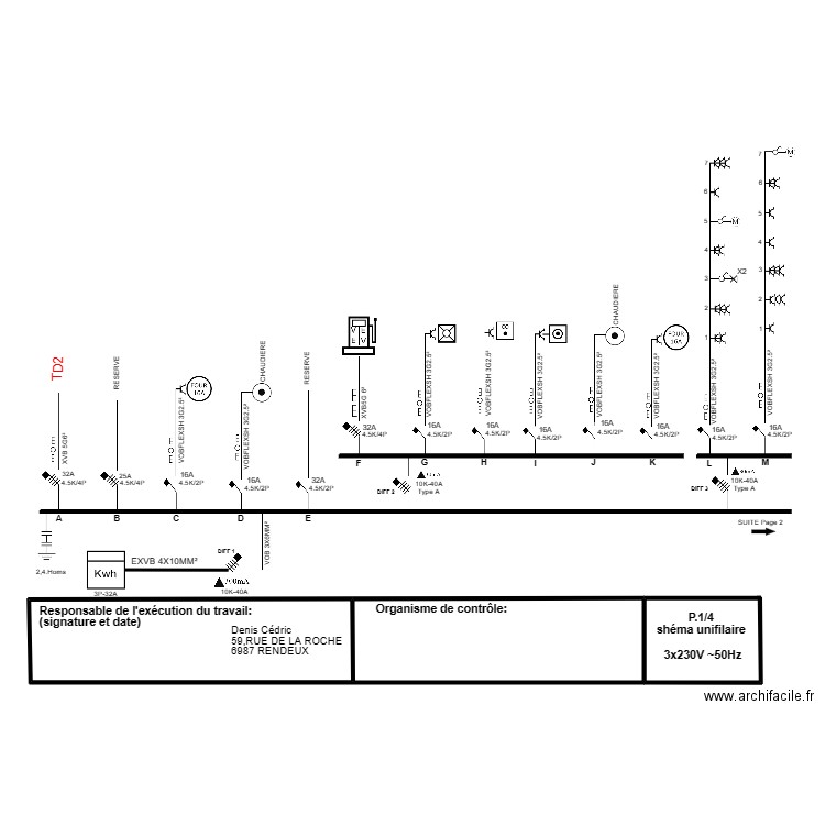 CEDRIC UNIFILILAIRE 1. Plan de 2 pièces et 58 m2