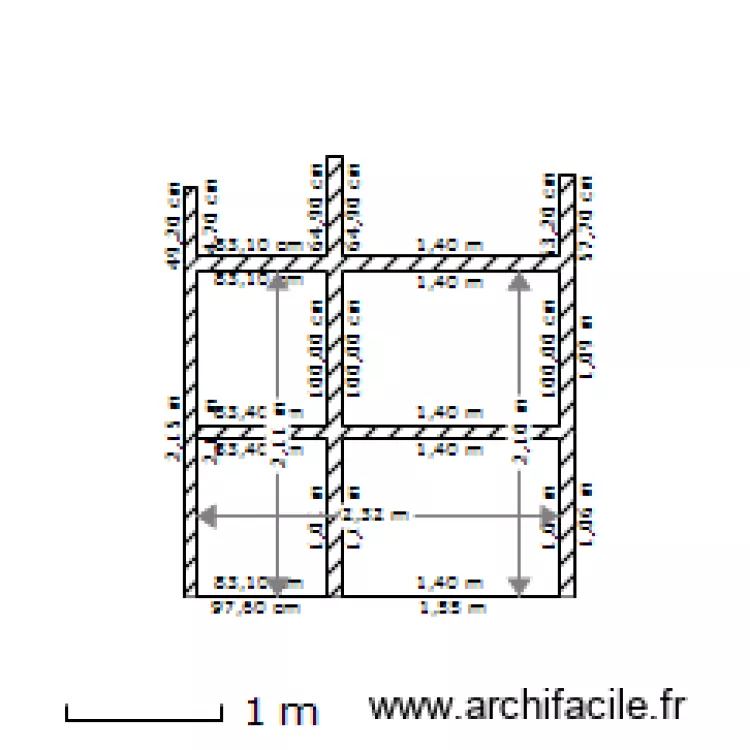 facade salon terrasse. Plan de 