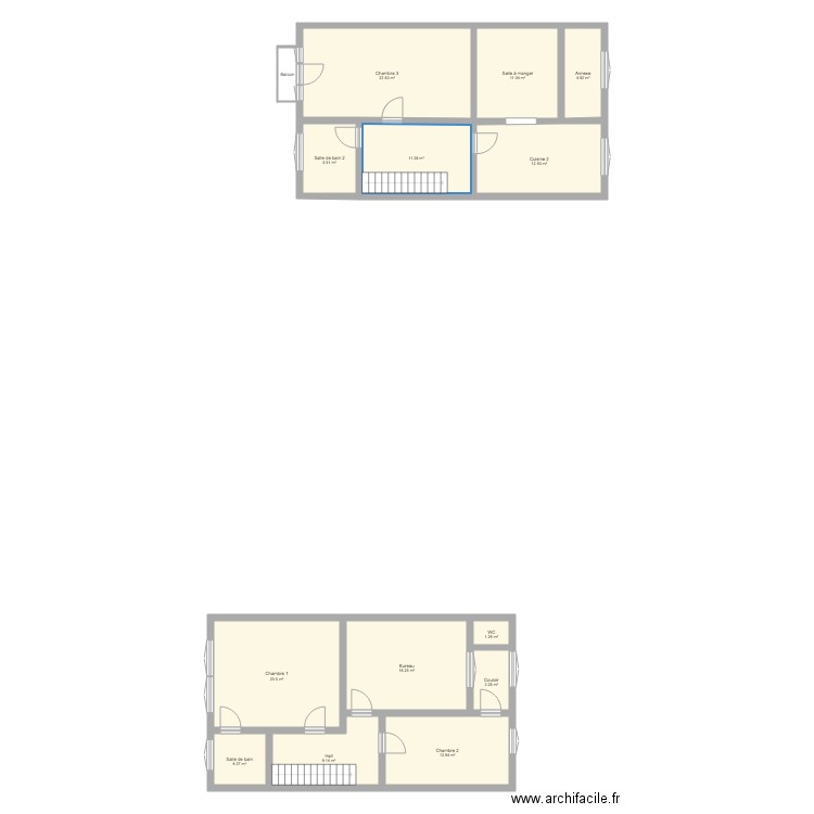 1er etages. Plan de 0 pièce et 0 m2
