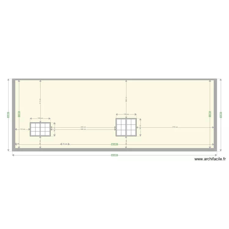 facade cot&eacute; 1. Plan de 