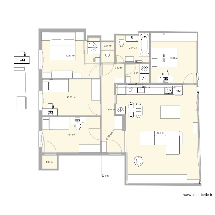 Alésia test bis bis. Plan de 0 pièce et 0 m2