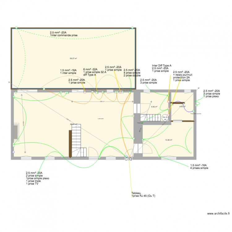 LE CLUZIAUD electrique P1. Plan de 0 pièce et 0 m2