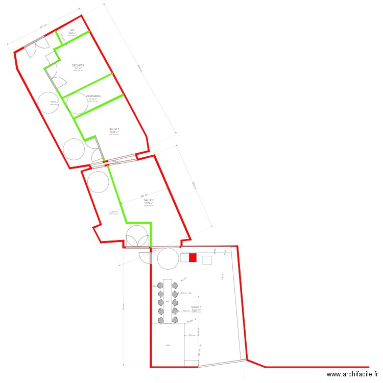 CLERMONT COQUE SALLE 5. Plan de 9 pièces et 138 m2