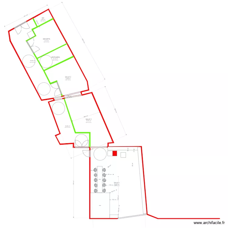 CLERMONT COQUE SALLE 5. Plan de 