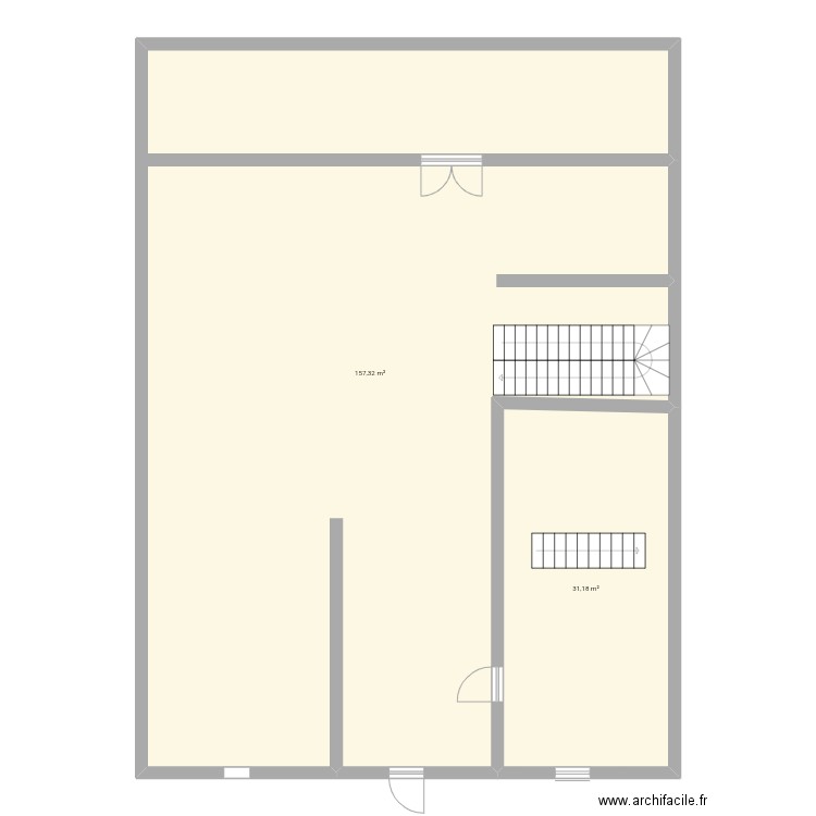 Maison1. Plan de 2 pièces et 189 m2
