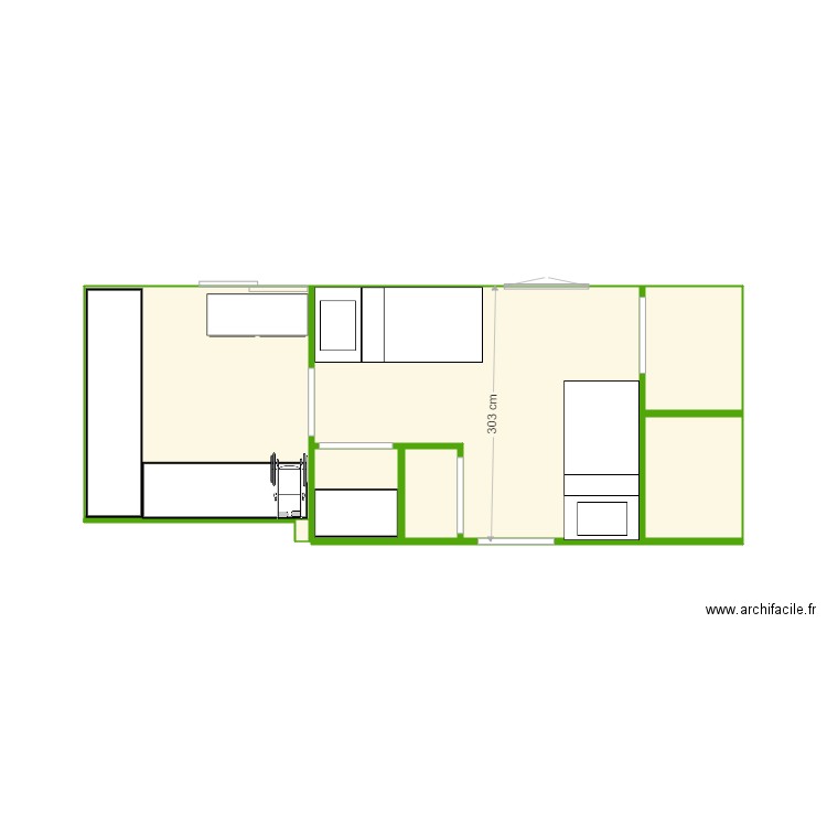 chambres jumelées quatre. Plan de 0 pièce et 0 m2