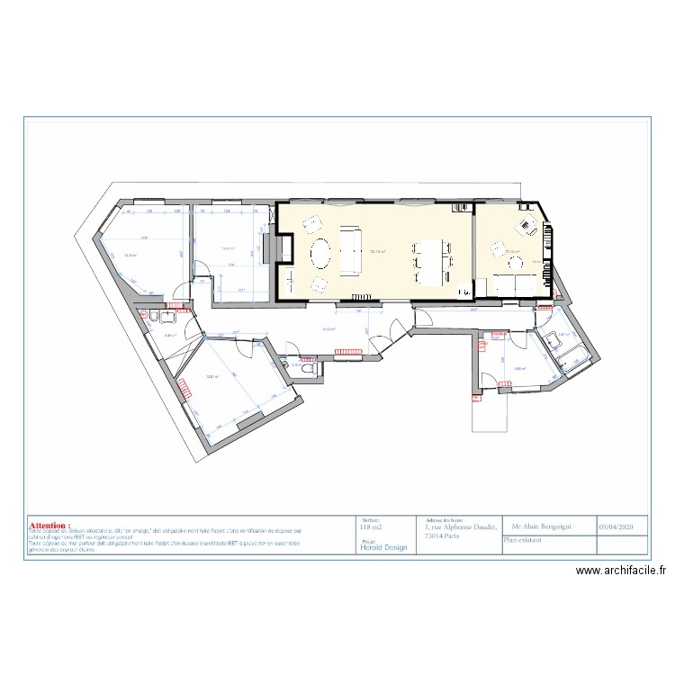 salon. Plan de 0 pièce et 0 m2