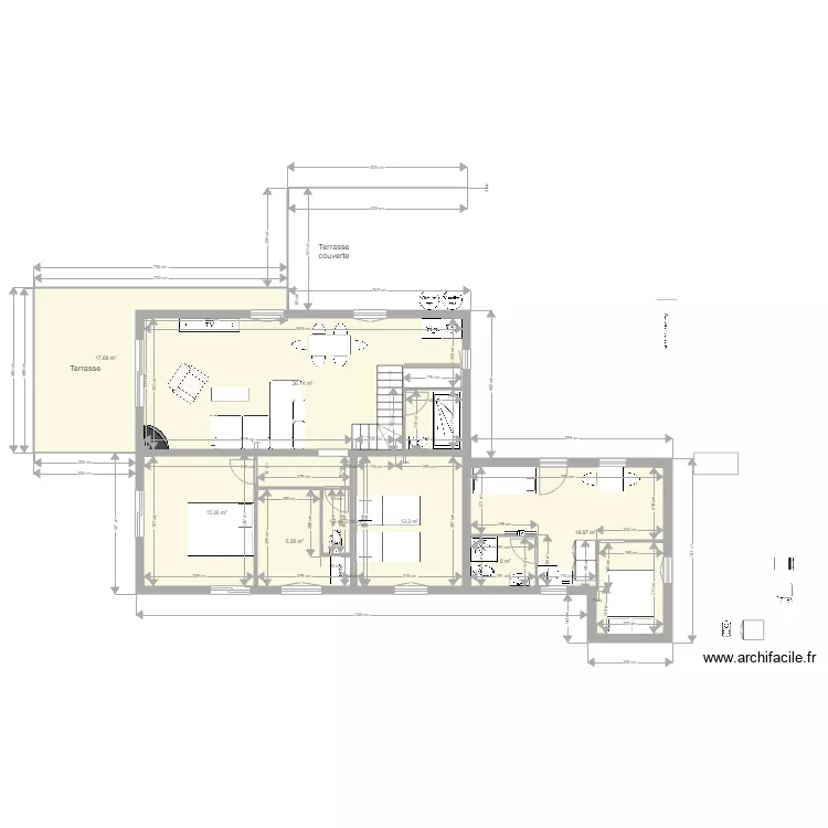 Maison perso 12 et Alando. Plan de 