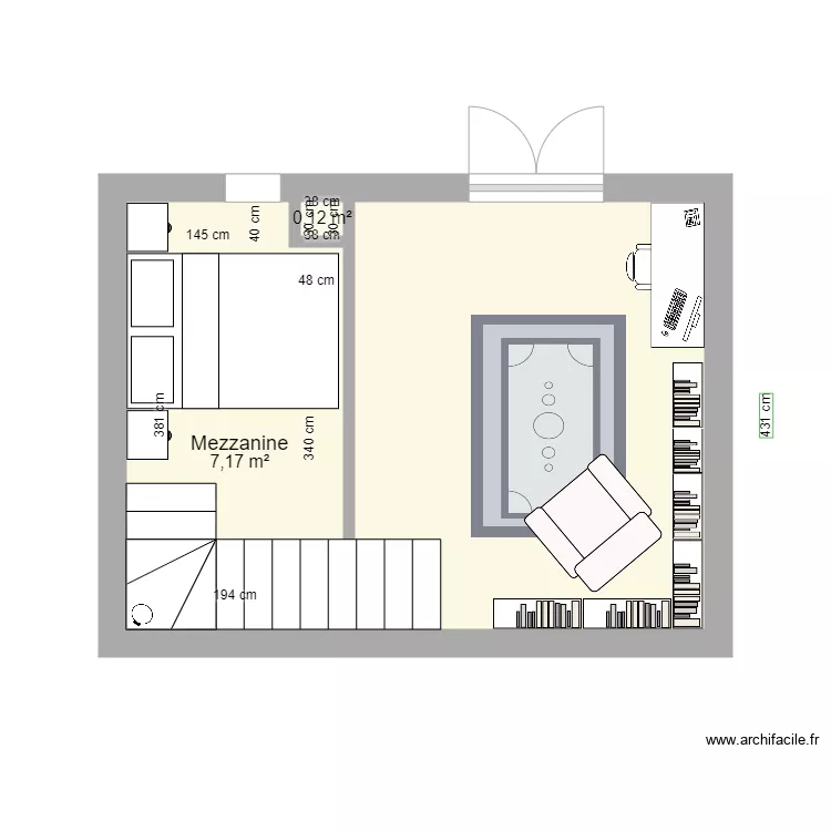 MEZZANINE BUREAU. Plan de 