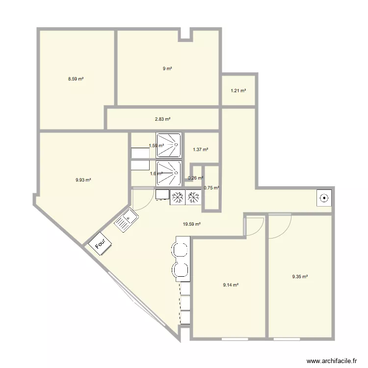 Evry 3 5Ch V1 bis. Plan de 