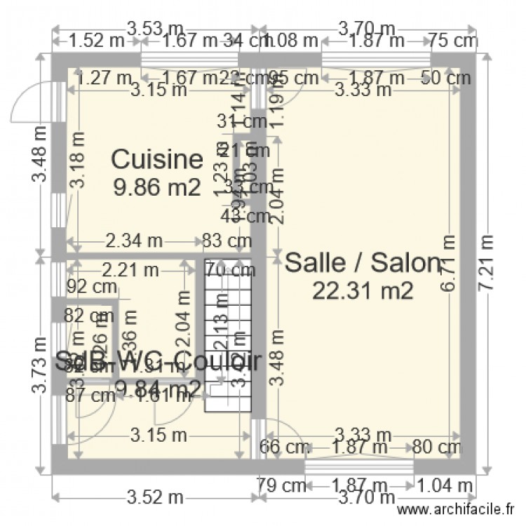 Rez de Chaussée. Plan de 0 pièce et 0 m2