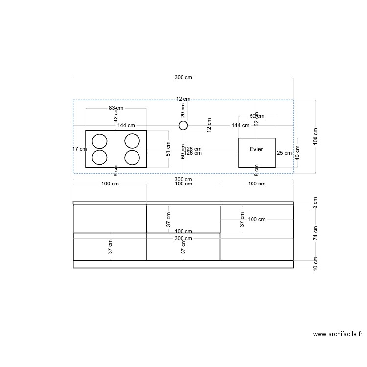 ilot cuisine. Plan de 0 pièce et 0 m2