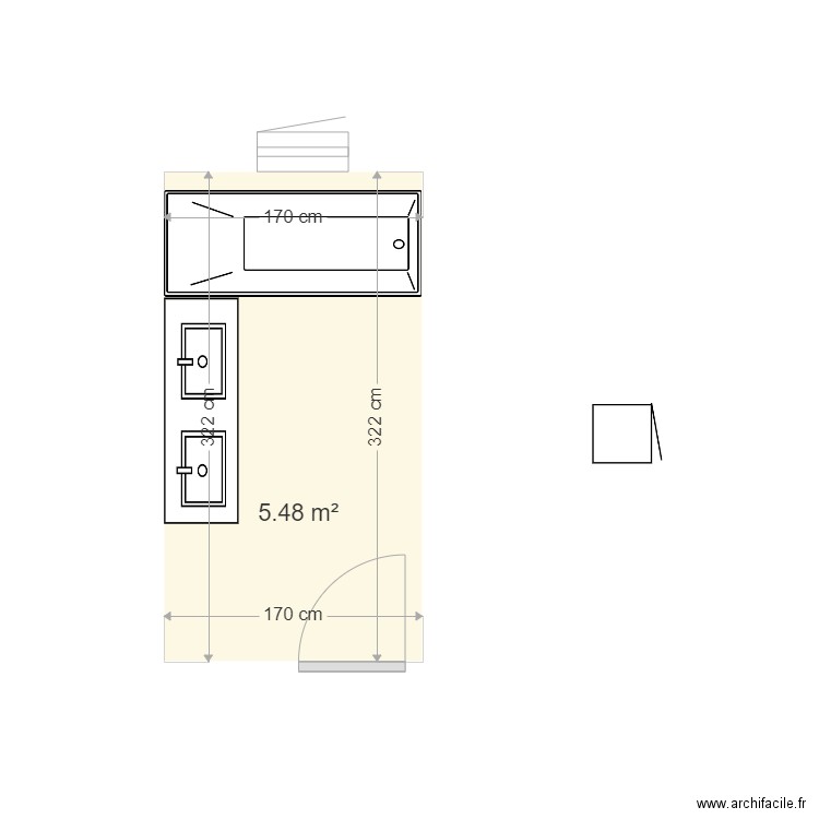 SDB etage. Plan de 0 pièce et 0 m2