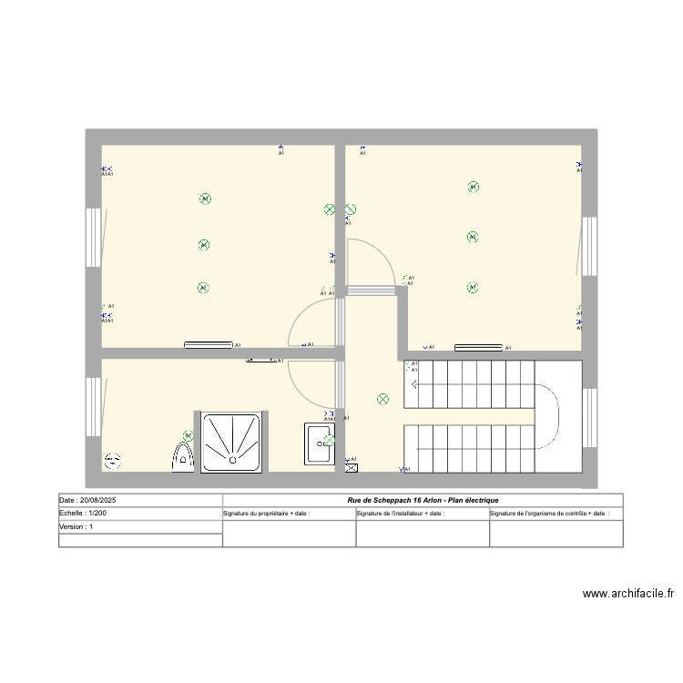 Arlon 2eme. Plan de 4 pièces et 42 m2