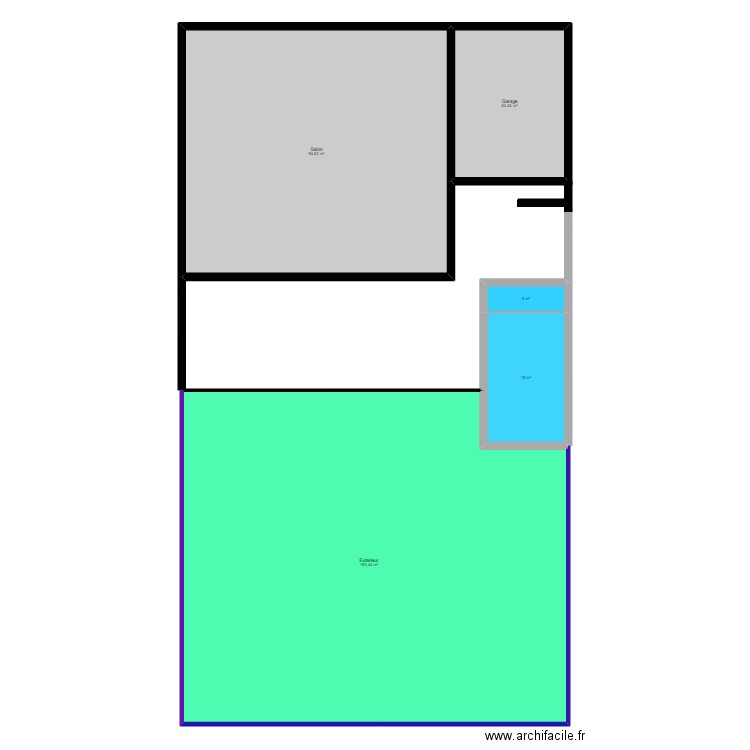 plan piscine. Plan de 5 pièces et 317 m2