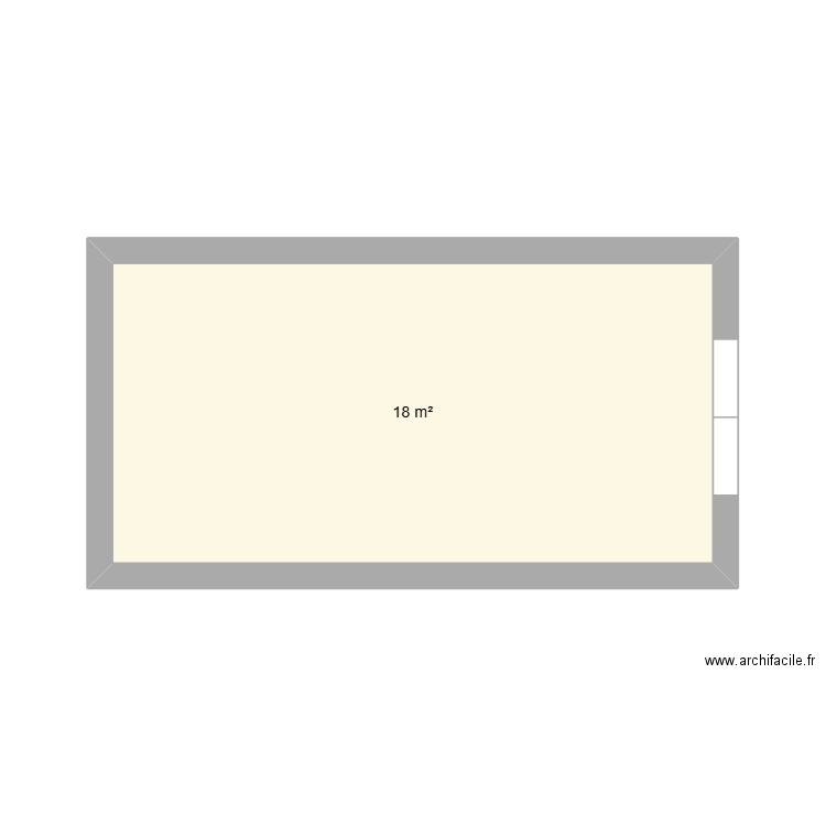 plan accueil. Plan de 1 pièce et 18 m2