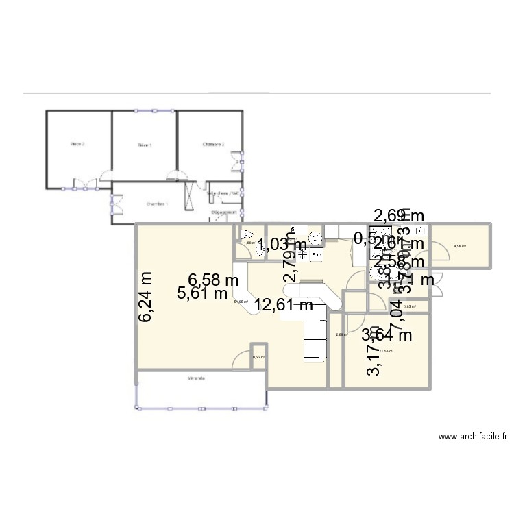 origine5. Plan de 10 pièces et 85 m2