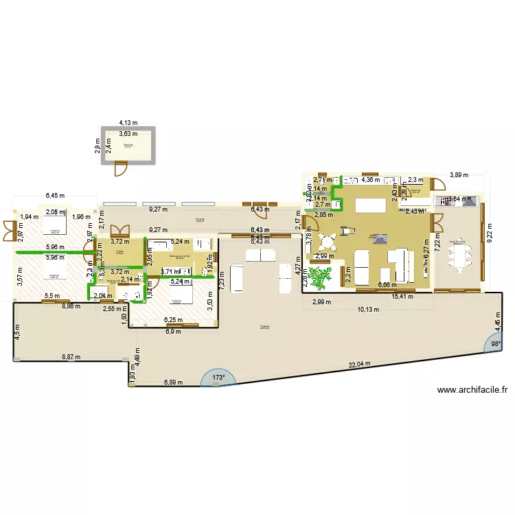 italie essai MC. Plan de 17 pièces et 713 m²