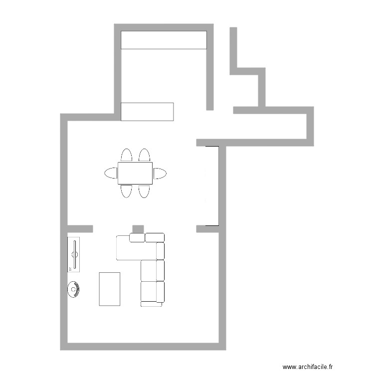 Pièce de vie. Plan de 0 pièce et 0 m2