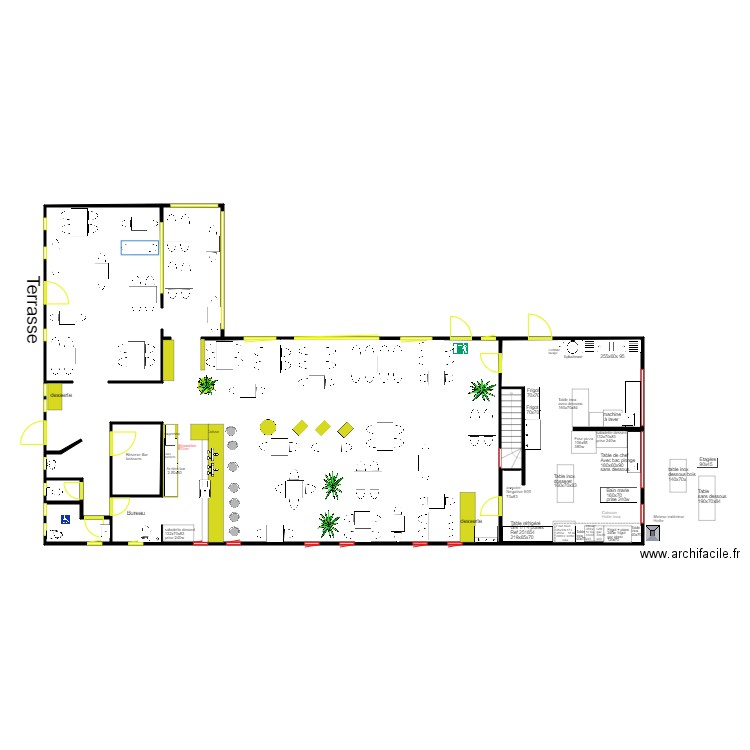 Amenagement salle 1. Plan de 0 pièce et 0 m2